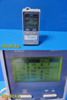 Nellcor N-85  Capnograph / Pulse Oximeter W/ Battery ~ 34446