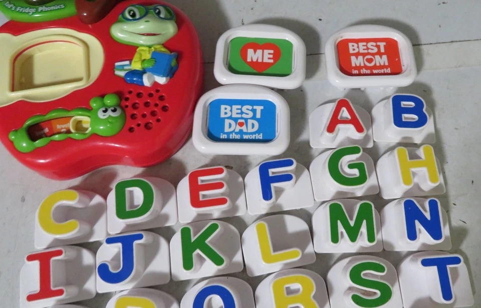 LeapFrog Tad's Fridge Phonics Magnetic Letter Set Complete ABC's Me Best Mom Dad - Image 3 of 4