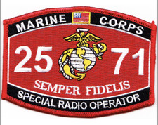 4.5" MARINE CORPS MOS  2571 SPECIAL RADIO OPERATOR EGA EMBROIDERED PATCH