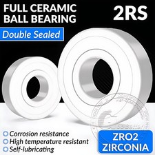 ZrO2 Zirconia Full Ceramic Ball Bearing 2RS Double Sealed Resistant Corrosion
