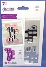 Hello Die Cascading Sentiment Word Die w/ Clear Stamps New by Crafters Companion