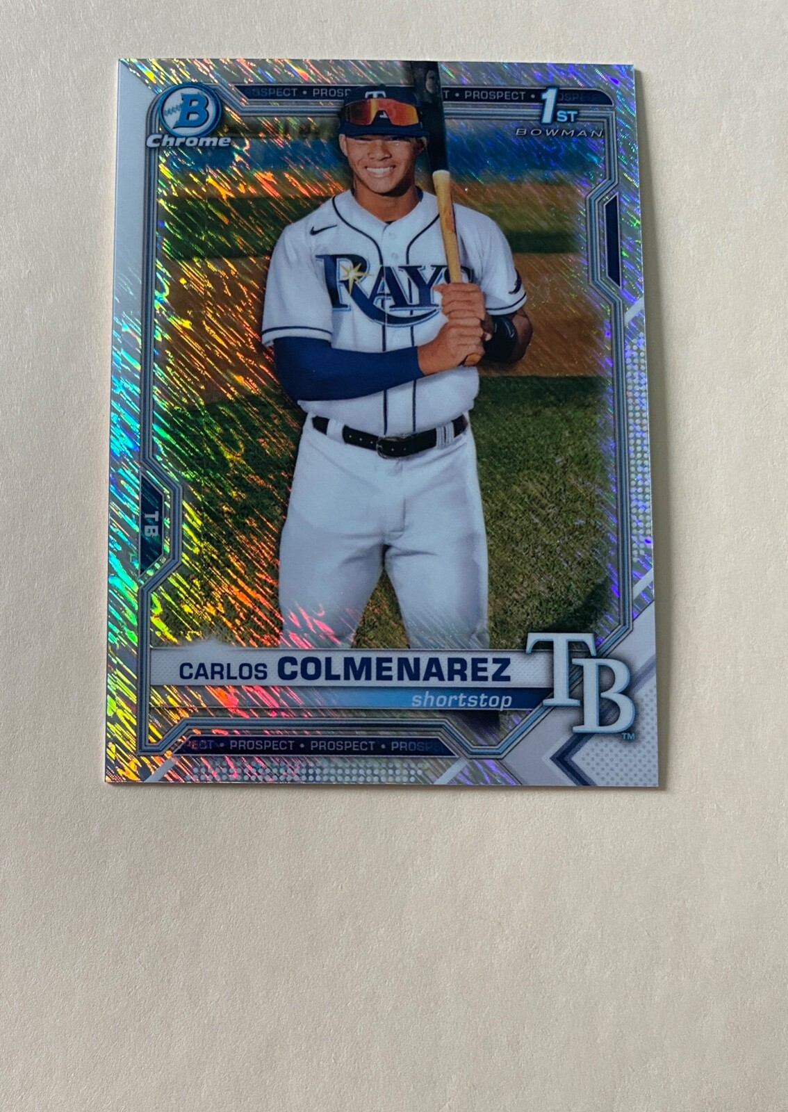 2021 Bowman Chrome Carlos Colmenarez Shimmer Refractor #BCP-238 Rays RC #P6820