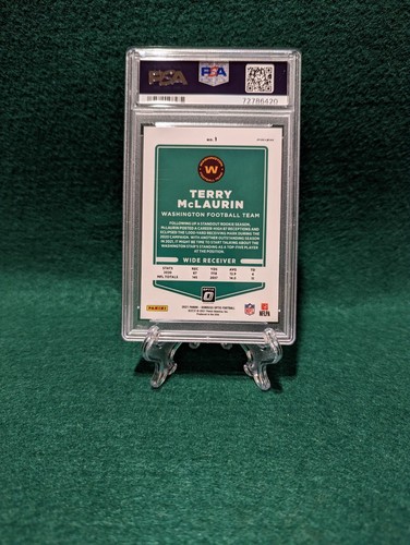 2021 Donruss optic Terry McLaurn Rocket #1 PSA 9 (Pop 2) - Picture 2 of 2