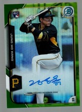 2015 Bowman Chrome Rookie Autographs Green Refractor #BCARJHK Jung Ho Kang 91/99