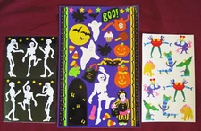 Mrs Grossman Three Vintage 'Halloween' Sticker Sheets 6x9 & 4x6 inch (Retired)
