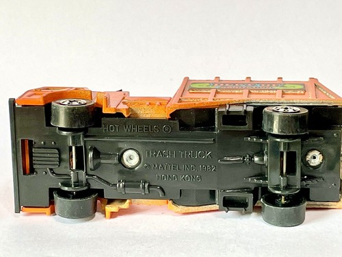 1983 Hot Wheels Workhorses Orange Trash Truck New In Card Sanitation - Picture 5 of 5