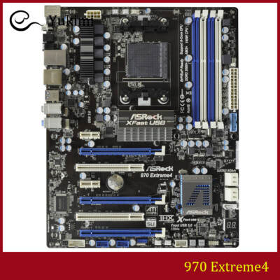 FOR ASROCK 970 Extreme4 DDR3 AMD AM3 32GB ATX Motherboard Test OK