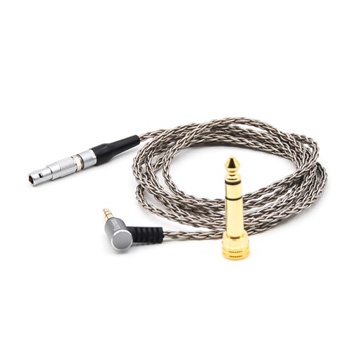 120cm/4ft 6.35/3.5mm OCC Earphone Audio Cable for AKG K812pro K872pro Headphones