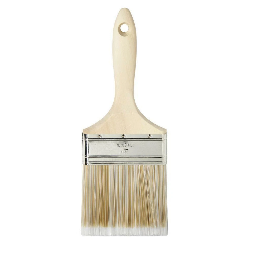 Cepillo de recorte de 4" 100 % poliéster para todo uso de pintura látex y aceite grado de contratista profesional Foto 3 de 4