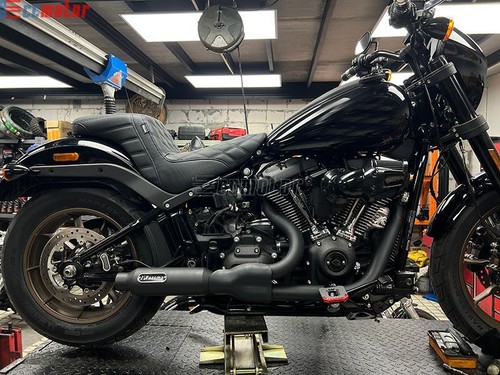 2 into 1 Exhaust Pipe For 2018-2025 Harley Low Rider S FXLRS FXLRST Fat Bob FXFB - Picture 5 of 15