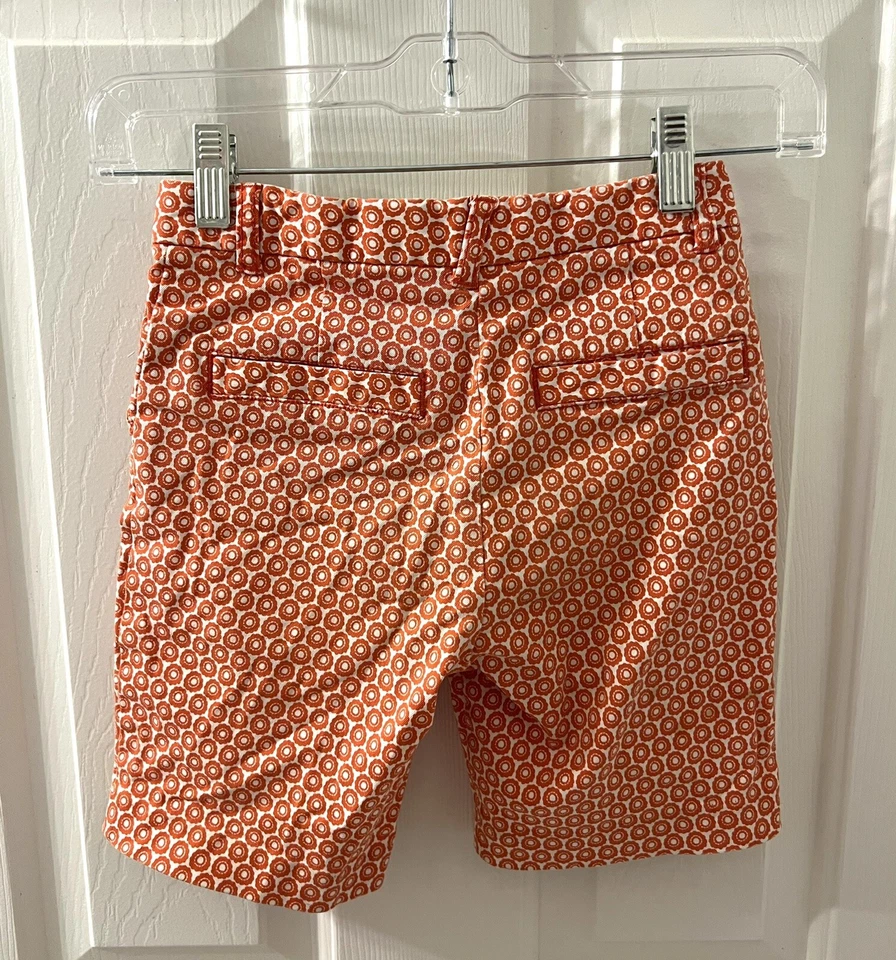 Шорты-бермуды Crewcuts детские с оранжевым принтом размер 8 регулируемые J.Crew опрятные летние - Изображение 3 из 4