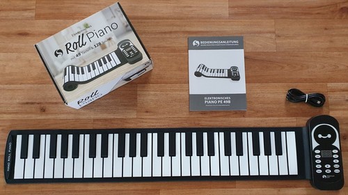 Elektronisches Reise-Keyboard, rollbar, flach, NEU, USB- oder Batteriebetrieb