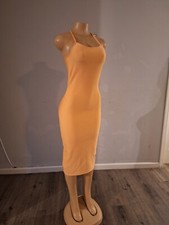 Fashion Nova Walk Behind Me Maxi Dress Orange  Size Small Stretch 