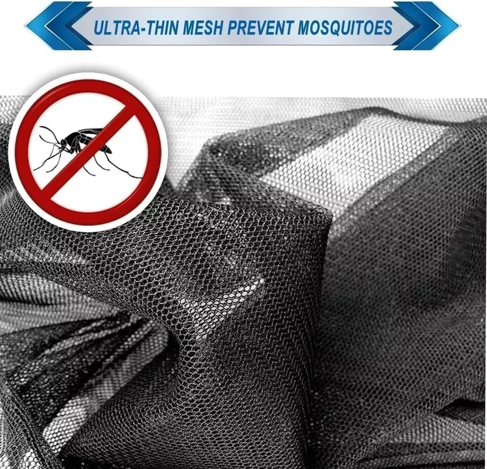 Elastic Midge Mosquito Head Net Hat Insect Fly Mesh Face Protect Travel Camping - Image 4 of 4