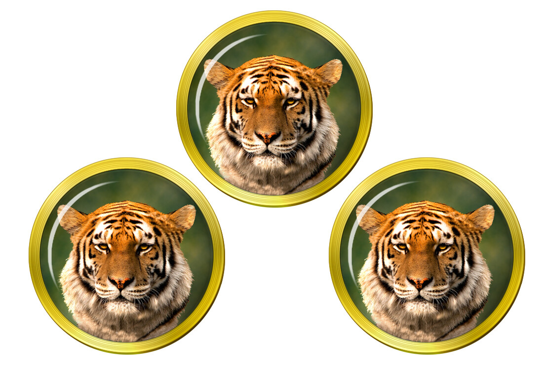 Siberian Tiger Golf Ball Markers