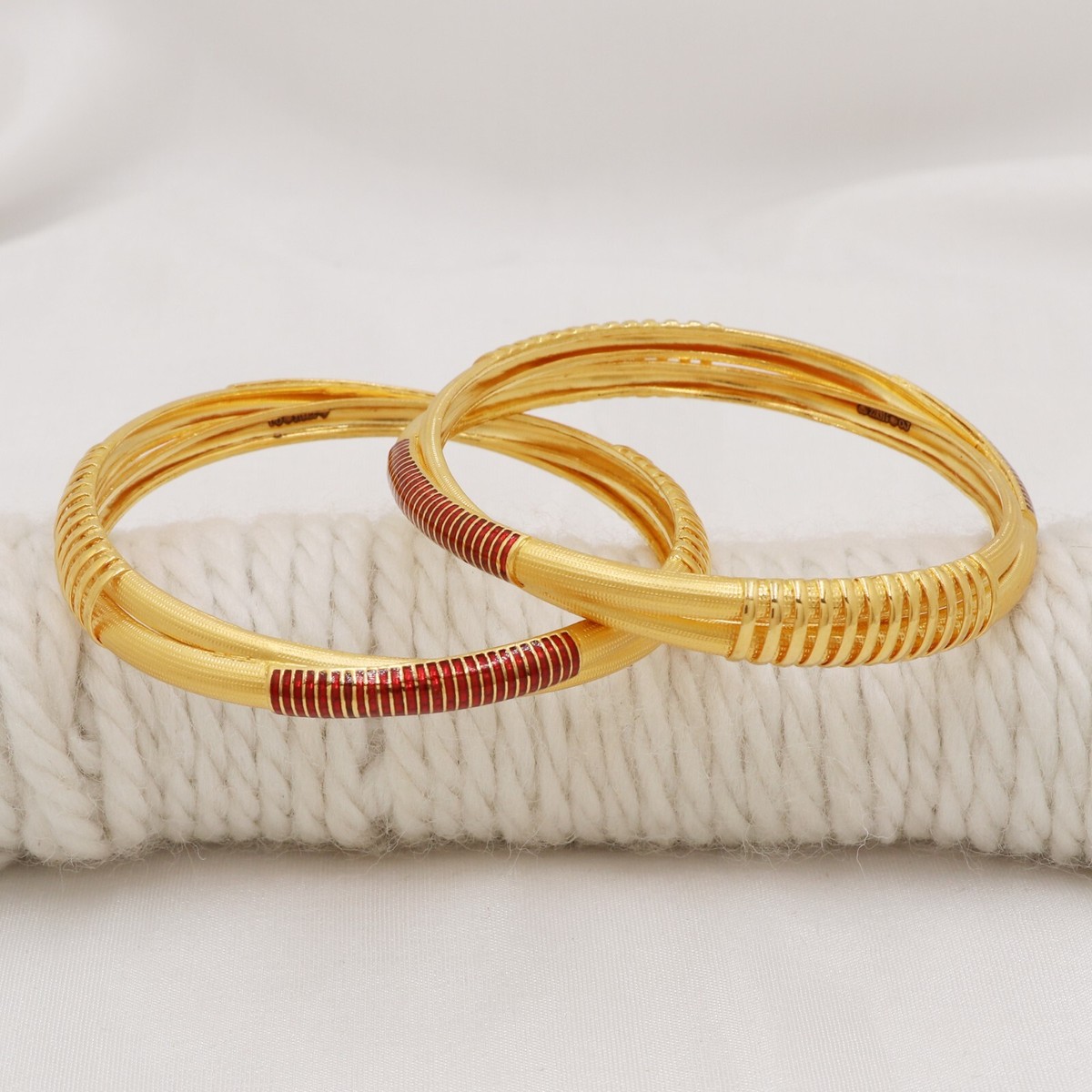22k yellow gold handmade bangle, 22k916 bangle for women or Unisex