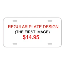 Custom Personalized License Plate Tag With Blue Creative Background Add Names