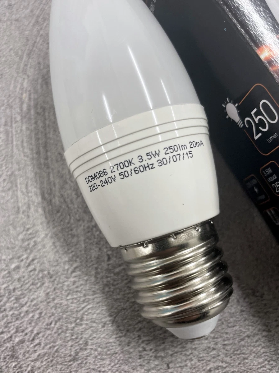 Dimmable LED Candle Bulb 3.5 Watt 25 Watt Warm White ES E27 Energy Saving
