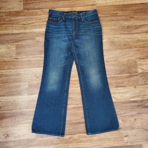 GAPKids 1969 Boy's Size 14 HUSKY Boot Cut Dark Wash Adjustable Waist Jeans - Picture 1 of 6