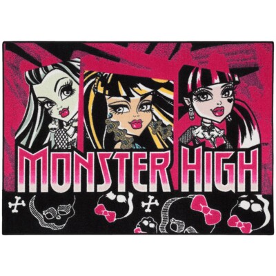 Teppich Kinderteppich Monsters High Skull Spielteppich ...