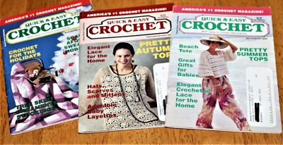 Grass Roots Pub: QUICK & EASY CROCHET BOOKLETS (3) Aug-Dec 2002 - 55+ Designs