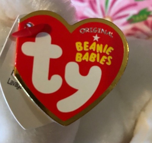 TY BEANIE BABYS - EISBÄR "ARI" - weiß "VelveTy" weicher Plüsch - neu mit Etikett - Bild 2 von 8