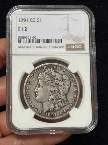 1891 CC United States $1 Morgan Silver Dollar ✨ Graded  F 12 by NGC