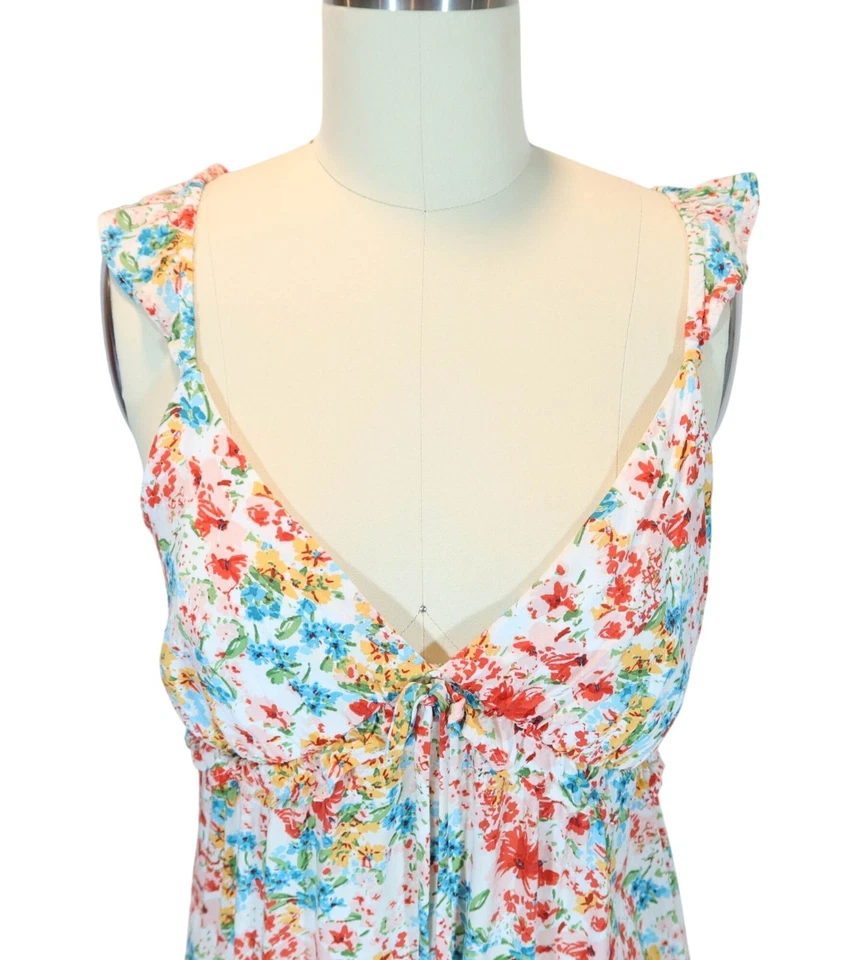 Maxi Vestido Sin Mangas Babydoll Floral Y2K Talla L Cottagecore Hada MilkMaid Coqueta Foto 4 de 4
