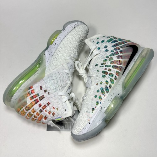 Nike LeBron 17 XVII Air Command Force Wht Blk Multi 2020 BQ3177-100 Mens sz 6.5 - Picture 8 of 12