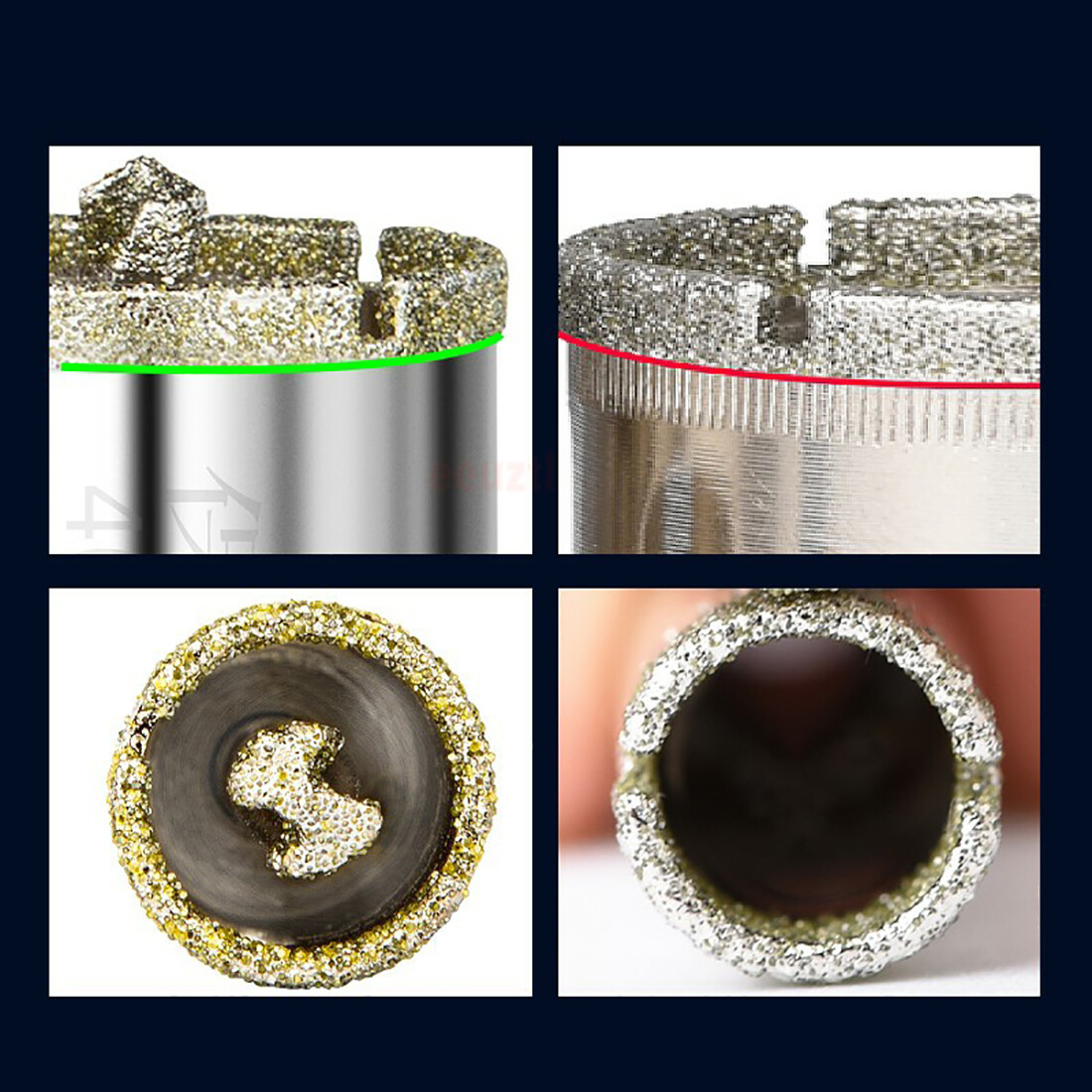 Lochsäge Metall 60 Mm Diamantbohrer Set M14 M14 Fliesenbohrer Diamantbohrer Für Flex Winkelschleifer Bohrmaschine Adapter EB Lochsägen Set Fliesenbohrer Set 16-120mm