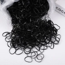 500 Pack Mini Rubber Bands Premium Elastic Bands Non Slip Small Hair Ties Black