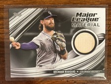 2023 Topps Series 1 Brendan Rodgers Major League Material /199 Black SP Parallel