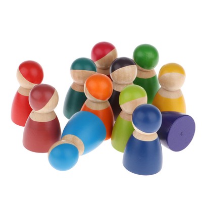 rainbow wooden peg dolls