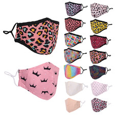 Cotton 3 Layered Protective Breathable Face Mask Washable Reusable Filter Pocket