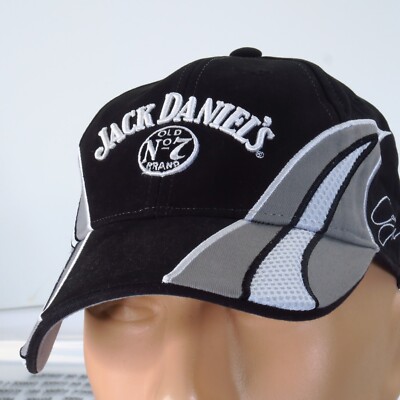 Casey Mears #7 Jack Daniels RCR NASCAR Black Silver Strapback Hat OSFM