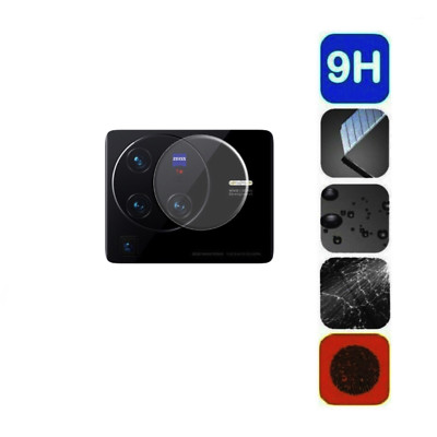 Kamera Panzerfolie aus 9H Echtglas Schutzglasfolie Hartglas für VIVO X90 Pro 5G