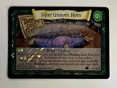 Silver Unicorn Horn Foil 24/80 Harry Potter TCG Diagon Alley WOTC LP
