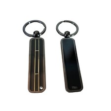 Gold Keychain Fancy Black on Black Nickel key chain Yoma Supply Co