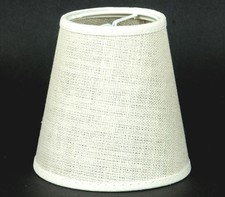 Lampenschirm Schlicht  Aufsteckschirm Leinen Hell E14 Kronleuchter  Klemmschirm 