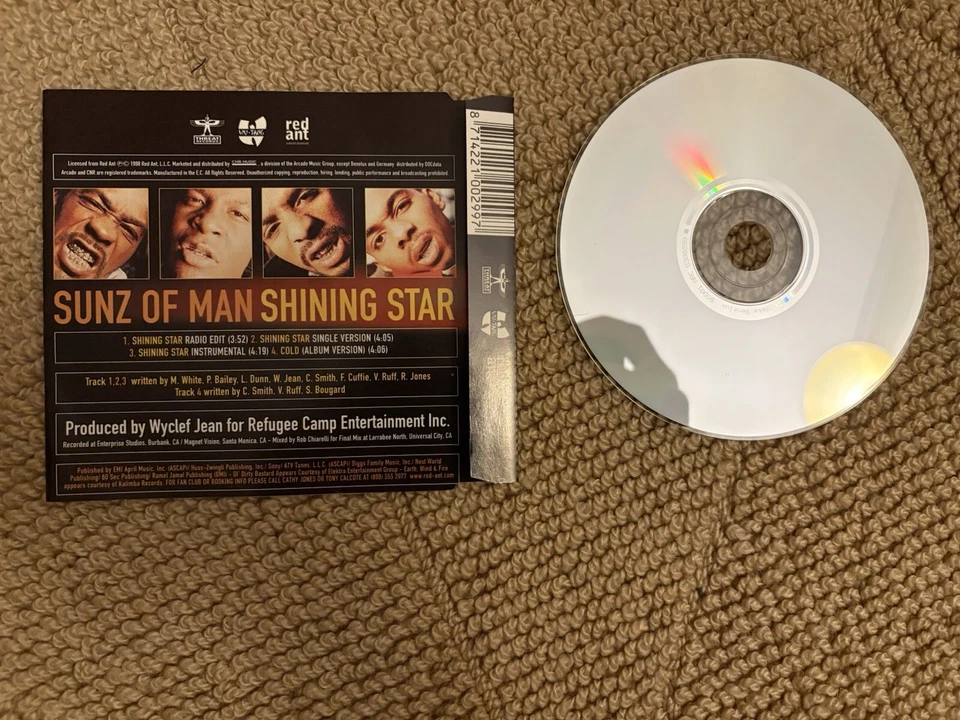 Shining Star Sunz of Man CD Ol Dirty Bastard Earth Wind and Fire Wu-Tang Clan Foto 2 de 3