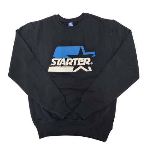 Starter Mens Sweatshirt Pullover Casual Logo Crew Neck Cotton Blend Jumper - Picture 2 of 7