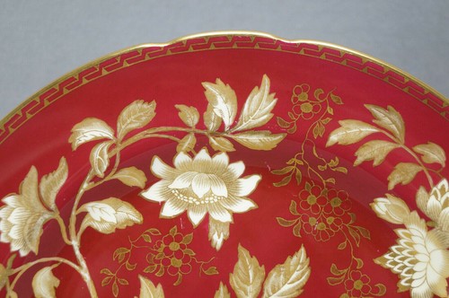 Wedgwood Tonquin Ruby Dark Red & Gold Floral 11 Inch Bone China Dinner Plate D - Picture 3 of 12