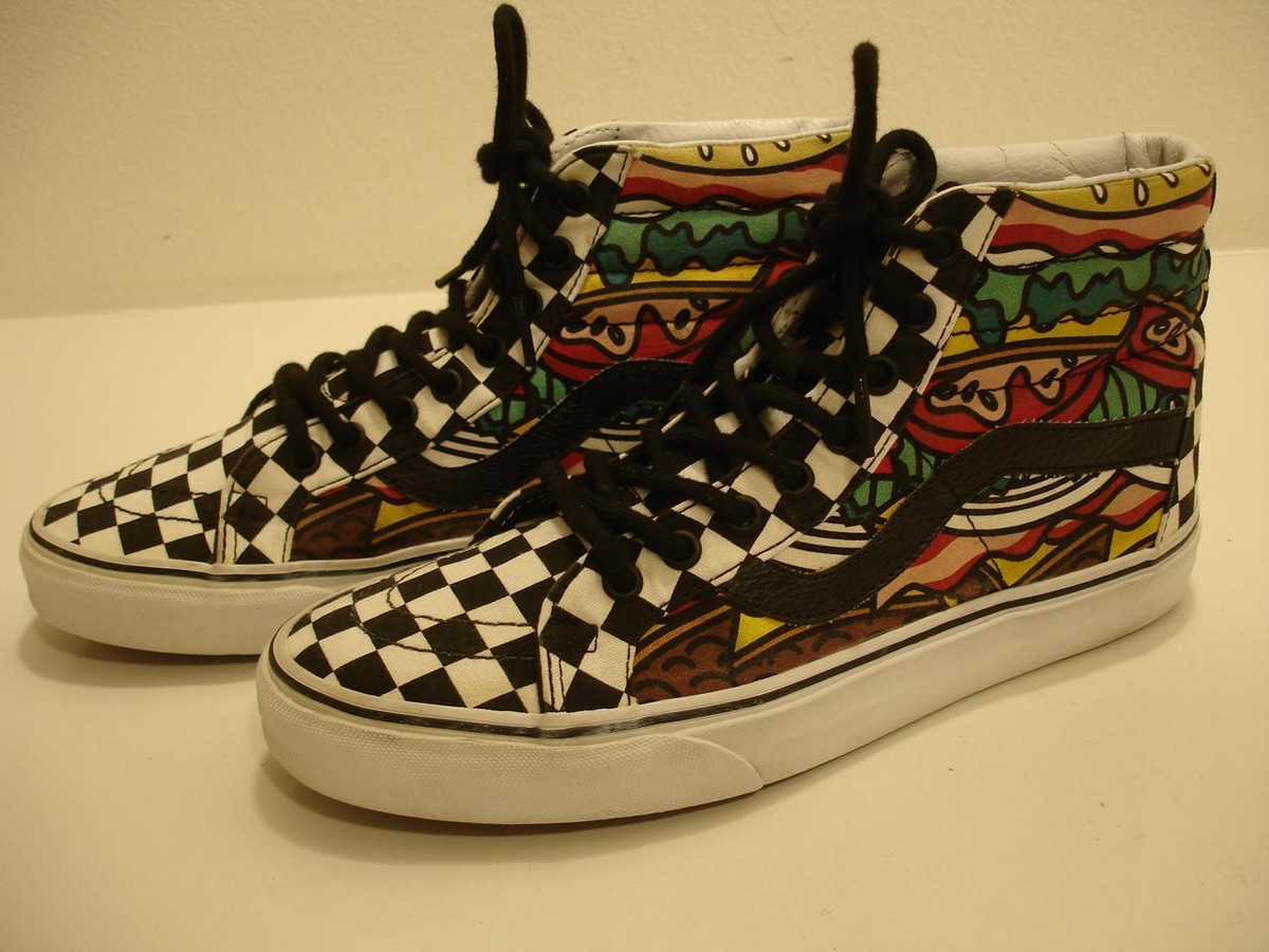 【WOOHWA】CHECK HOLE MID SK Mens 7.5 Womens 9 Vans SK8-Hi Hamburger OTW Skateboard Shoes