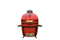 "Kamado Keramik Grill Smoker 15\" Grillwagen RäUcherofen Holzkohlegrill Bbq Rot"
