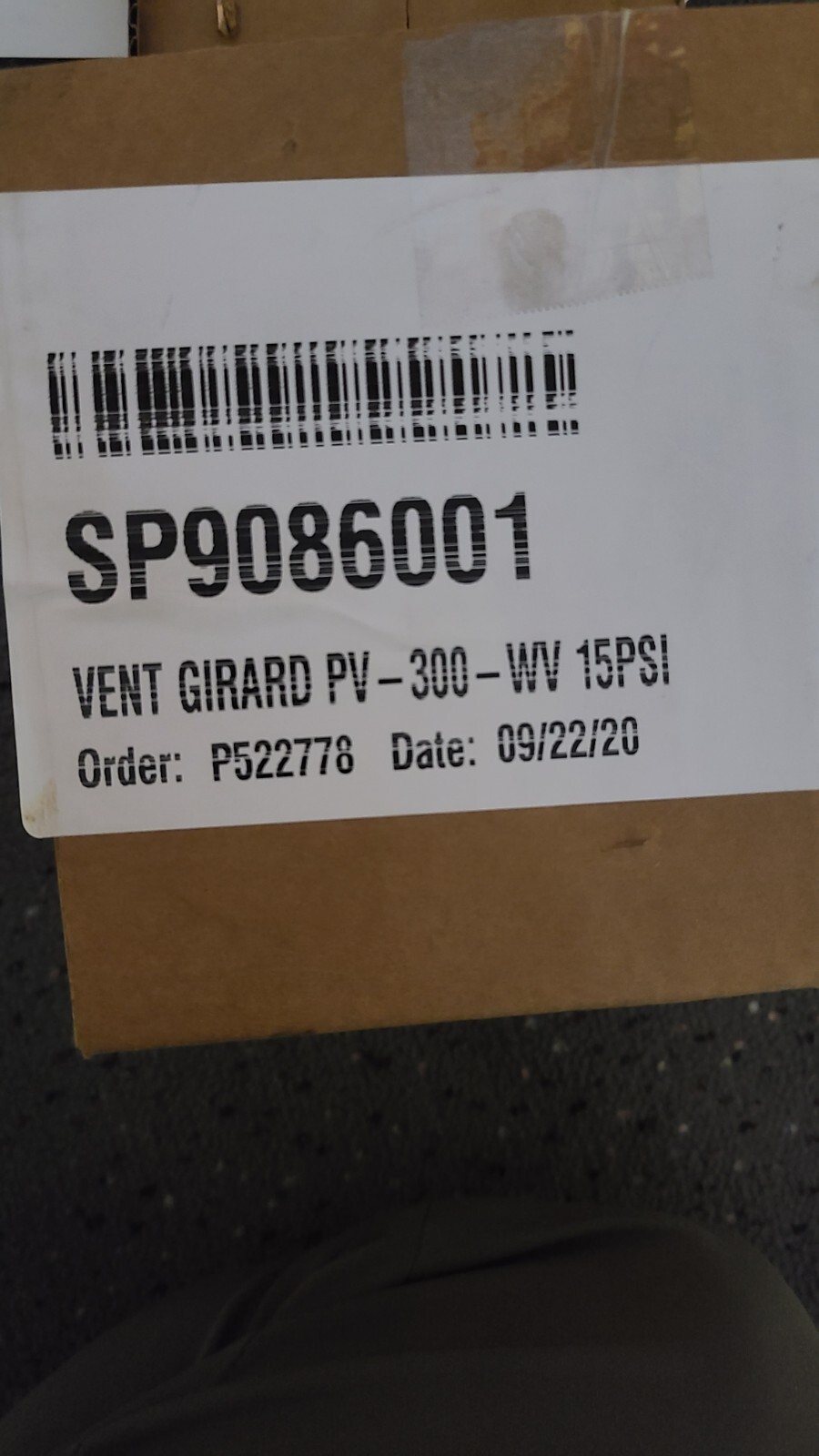 Girard Equipment 307 Pressure Vent 15psi *brand new eBay