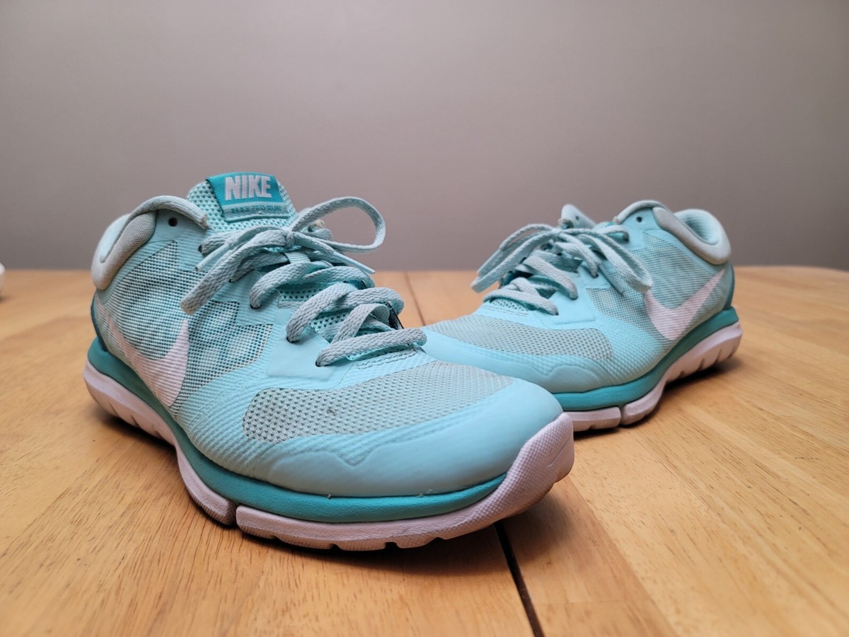 Nike Womens Flex Run 2015 709021-300 Mint green Running Shoes Sneakers Size 