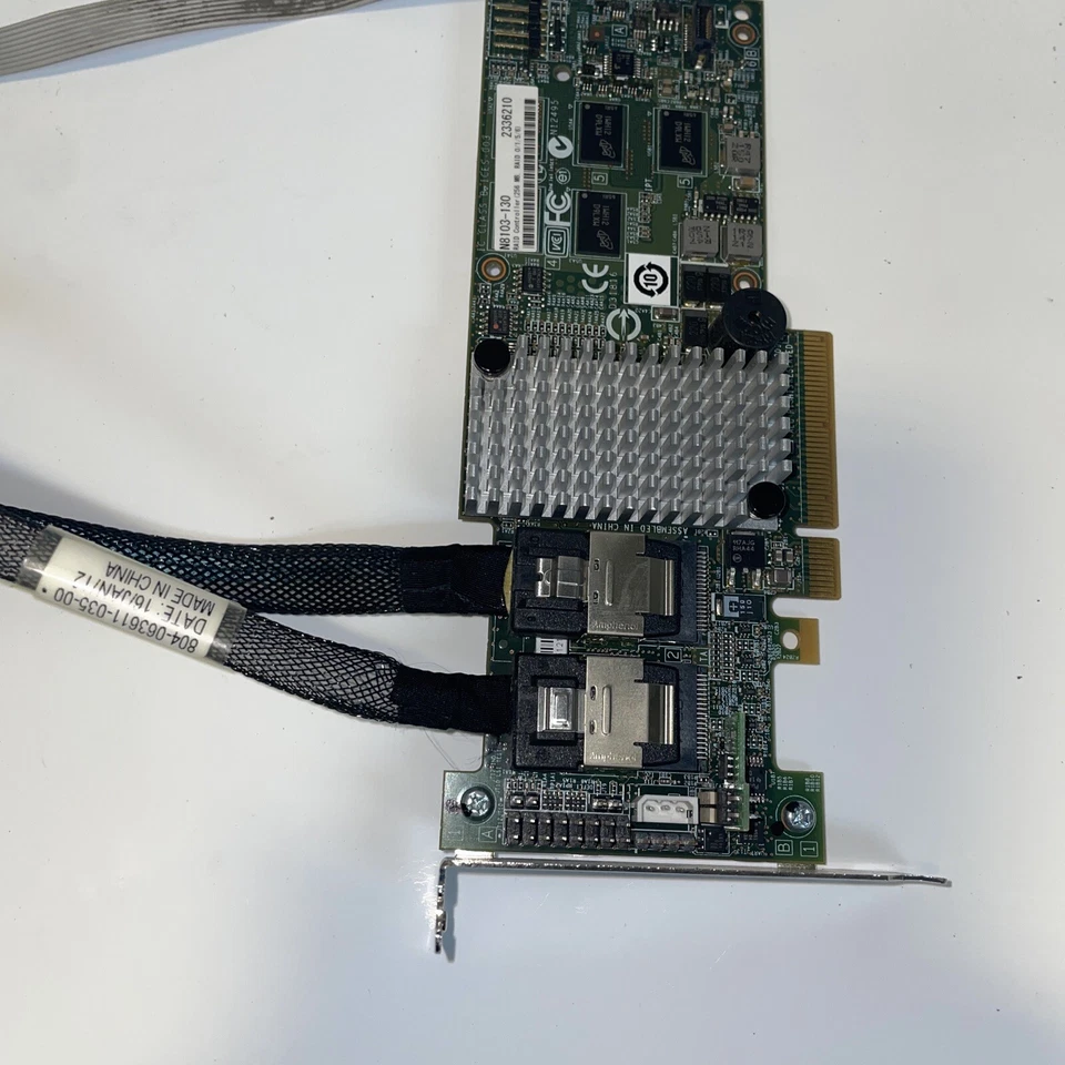 LSI MegaRAID SAS 256MB RAID Controller Card NEC N8103-130 with cables - Image 2 of 4
