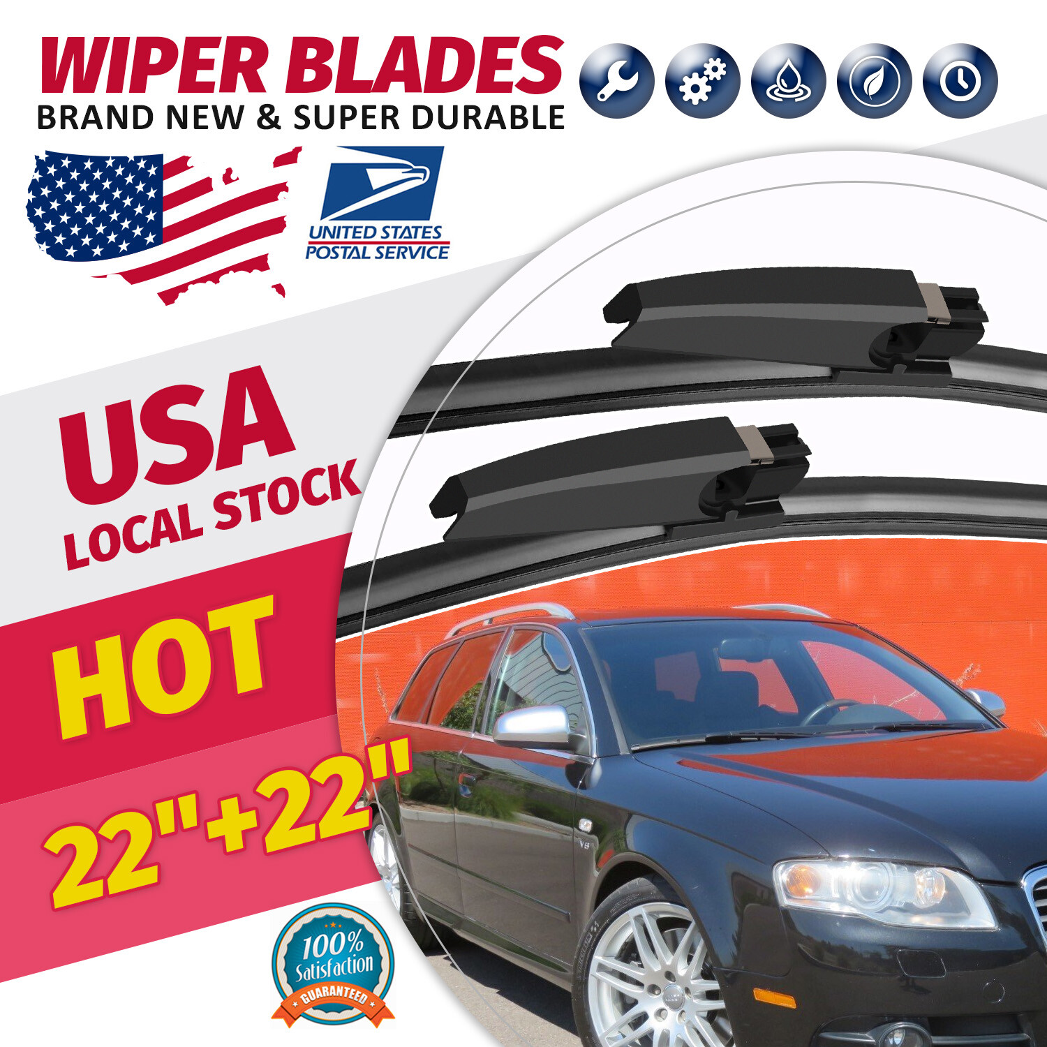 Durable Direct Connect OEM Wiper Blades 22+22 for Benz CLK280 350 2004-2009