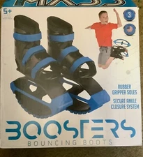 Madd Gear Blue Adjustable Boosters Bouncing Boots 5+ Size 3-6 80lbs