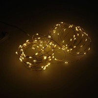 Led Lichterkette 100 Leds Warmweiß Gold Batterie Weihnachtsdeko 495Cm